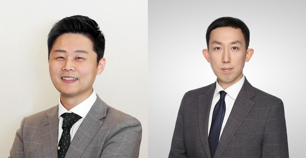 본문 이미지 - 황성윤 식품BG 대표(왼쪽), 채성원 유통BG 대표이사.(이랜드그룹제공)