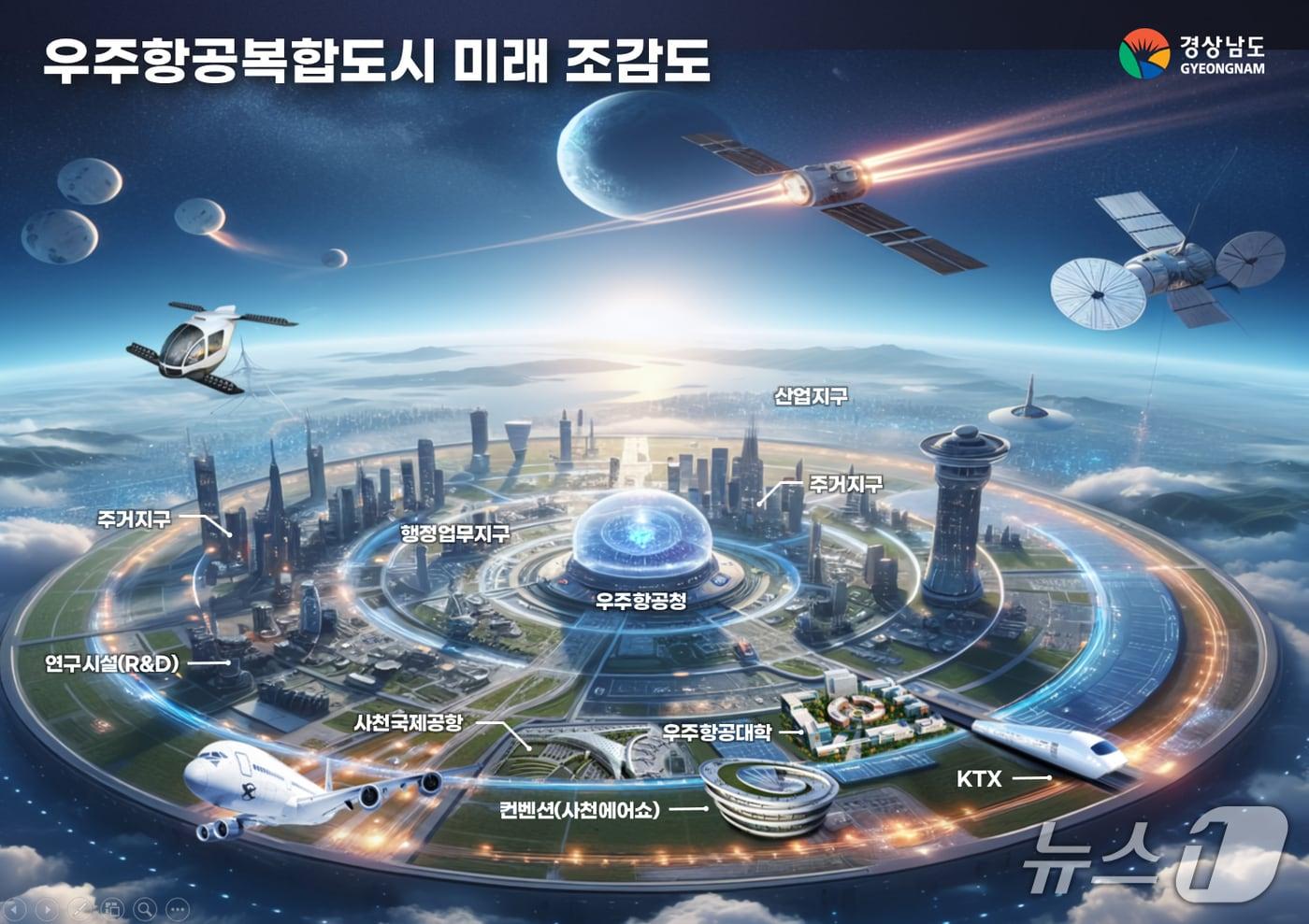 우주항공도시 미래 조감도(사천시 제공. 재판매 및 DB금지).