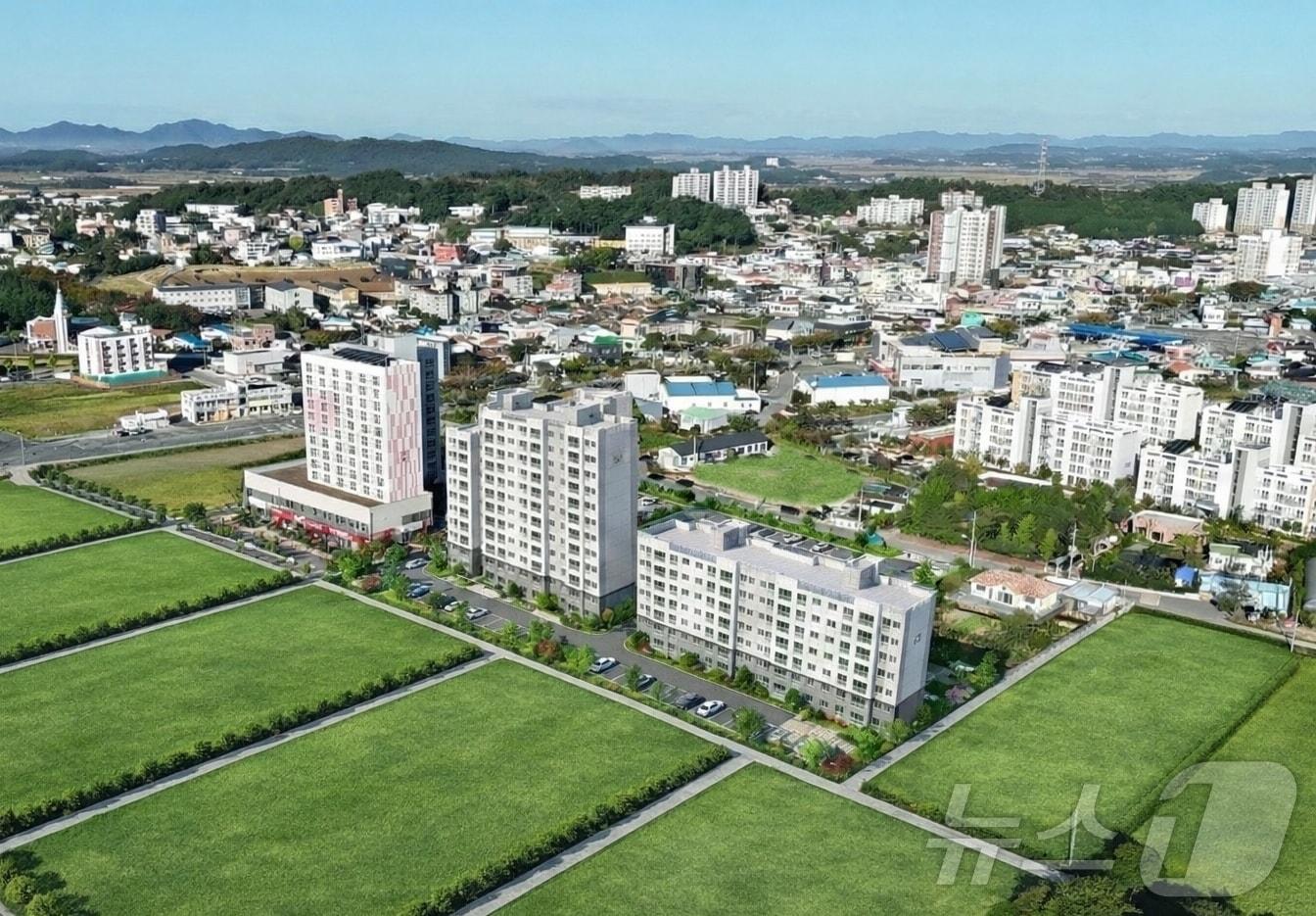 본문 이미지 - 영암 남풍지구 공공임대주택 조감도 (영암군 제공. 재판매 및 DB금지) /뉴스1 