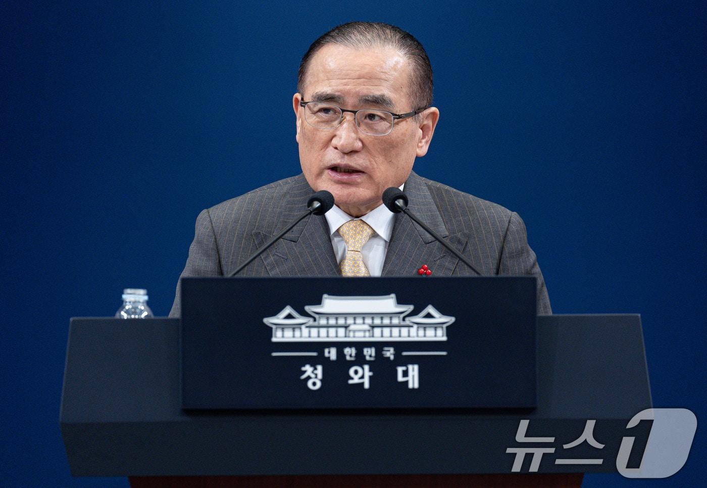 위성락 국가안보실장이 2일 춘추관에서 이재명 대통령의 국빈 방중 일정 관련 브리핑을 하고 있다. 2026.1.2/뉴스1 ⓒ News1 이재명 기자