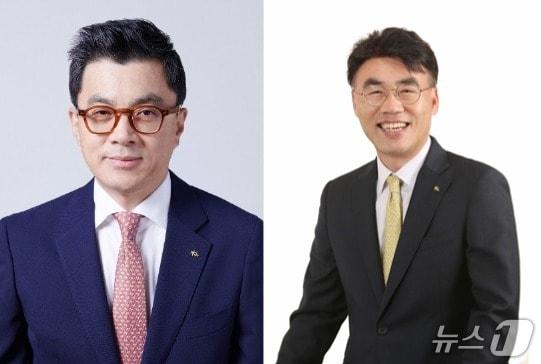 본문 이미지 - 강진두(왼쪽)·이홍구 KB증권 대표이사 사장.