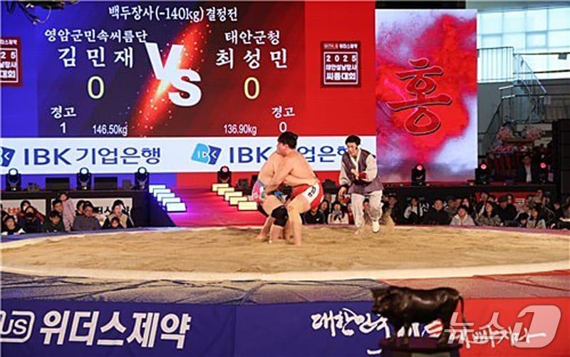 본문 이미지 - 지난해 태안에서 열린 설날 장사씨름대회. (태안군 제공. 재판매 및 DB금지) 2026.1.20/뉴스1