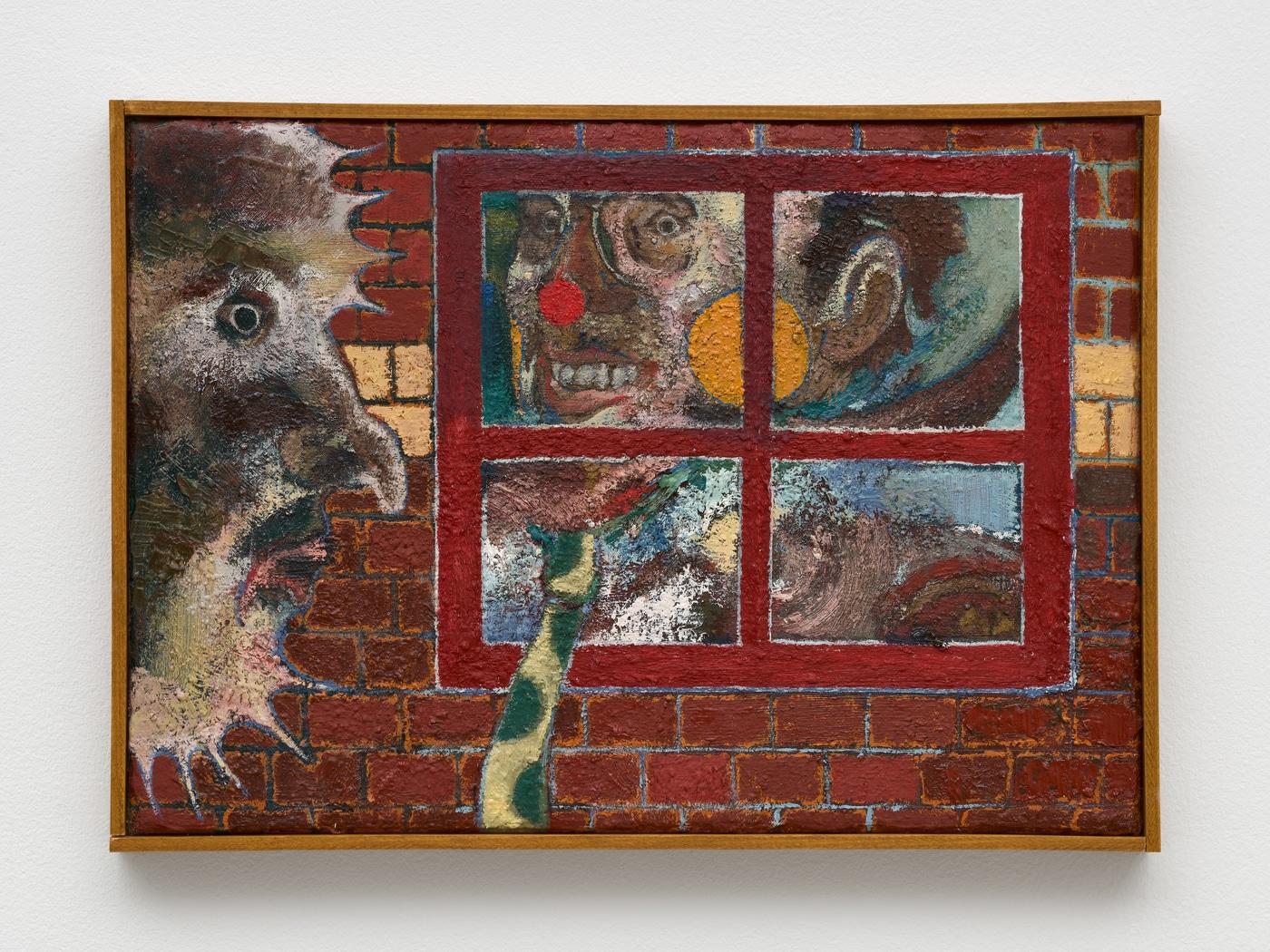 본문 이미지 - 패트릭 H. 존스, Self-esteem 2025 oil on canvas, framed 22 &times; 31 cm (두아르트 스퀘이라 서울 제공)