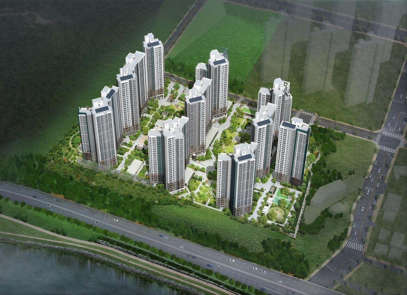 본문 이미지 - 광양 푸르지오 센터파크 조감도.(대우건설 제공)뉴스1ⓒ news1