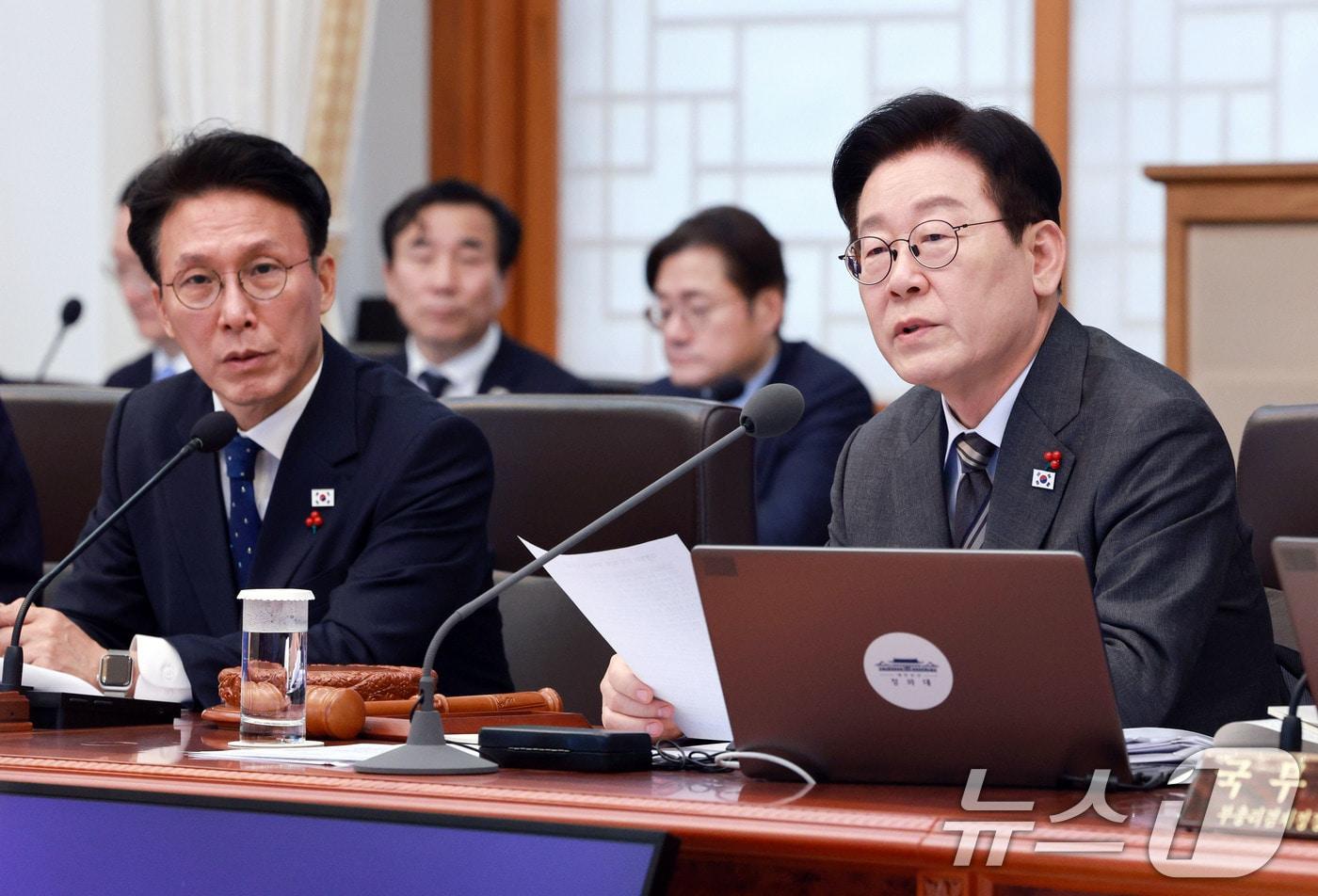 본문 이미지 - 이재명 대통령이 20일 청와대에서 열린 국무회의에서 발언하고 있다. 2026.1.20/뉴스1 ⓒ News1 허경 기자