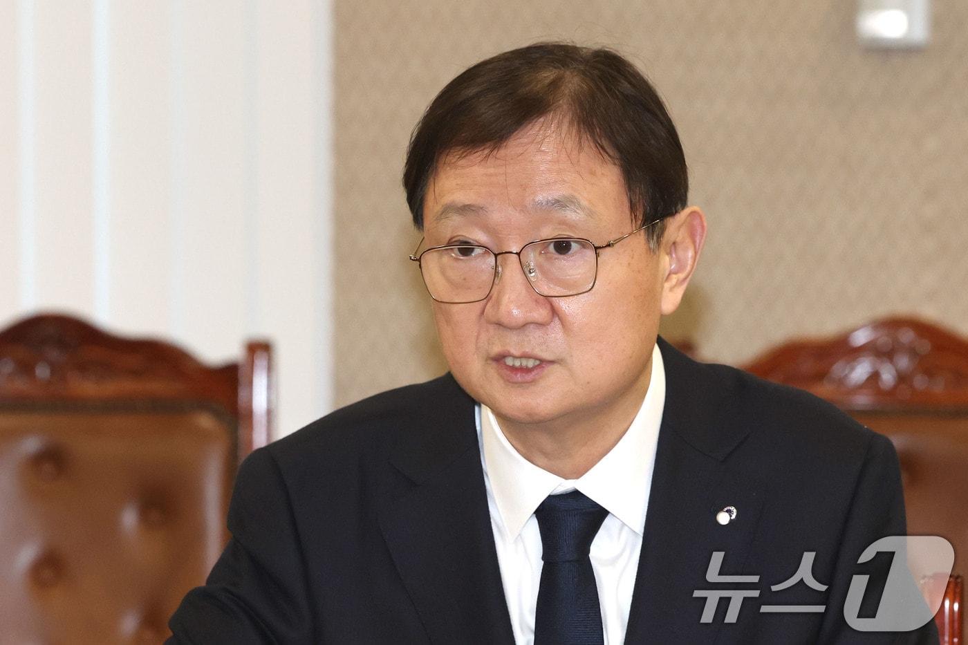 본문 이미지 - 이찬진 금융감독원장이 20일 오후 서울 여의도 금융감독원에서 열린 기관전용사모펀드(PEF)운용사 CEO와의 간담회에서 발언하고 있다. 2026.1.20/뉴스1 ⓒ News1 이광호 기자