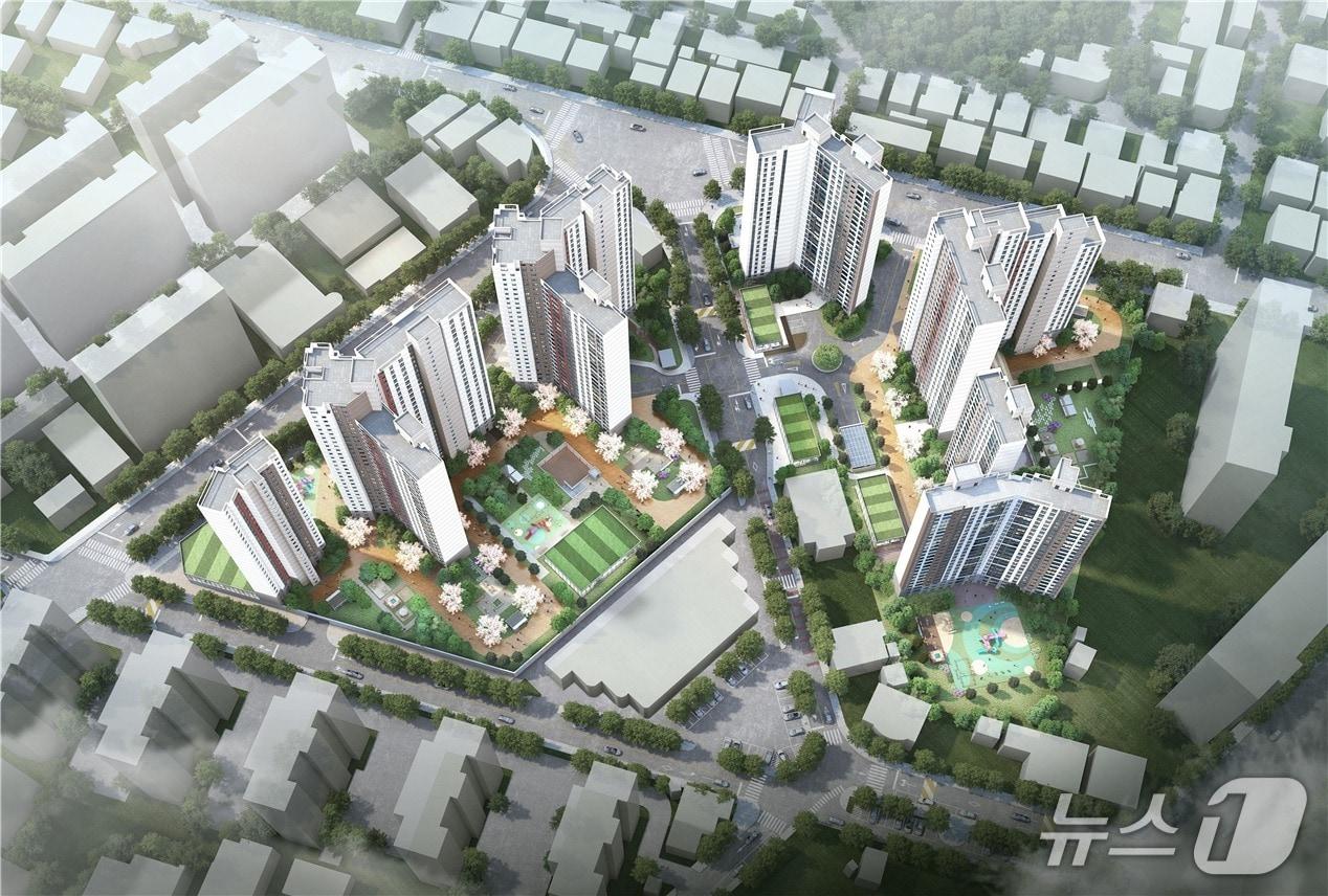본문 이미지 - 구미 형곡3주공 아파트 재건축 사업 조감도 (금호건설 제공) 뉴스1 ⓒ News1