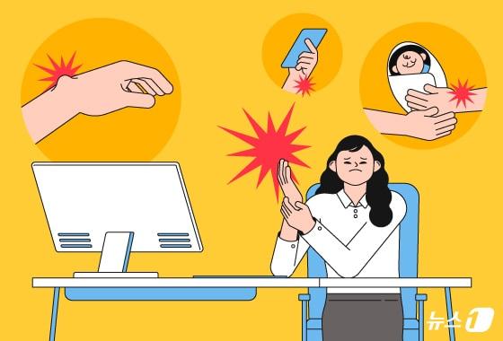 본문 이미지 - 특별한 외상도 없이 어느 날 손목이나 손등에 불쑥 튀어나온 혹을 발견했다면 '결절종'일 가능성이 크다. 결절종은 관절이나 힘줄을 둘러싼 조직에서 발생하는 양성종양이다. 손목이나 손가락뿐 아니라 발목이나 무릎에서도 생길 수 있지만, 특히 손목에서 가장 흔하게 발생한다. ⓒ News1 양혜림 디자이너