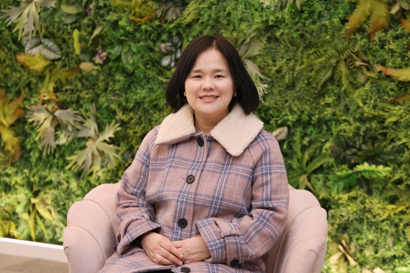 본문 이미지 - 김미영 한국1형당뇨병환우회 대표가 20일 서울 영등포구 롯데웰푸드 본사에서 뉴스1과 인터뷰를 하고 있다. (롯데웰푸드 제공)