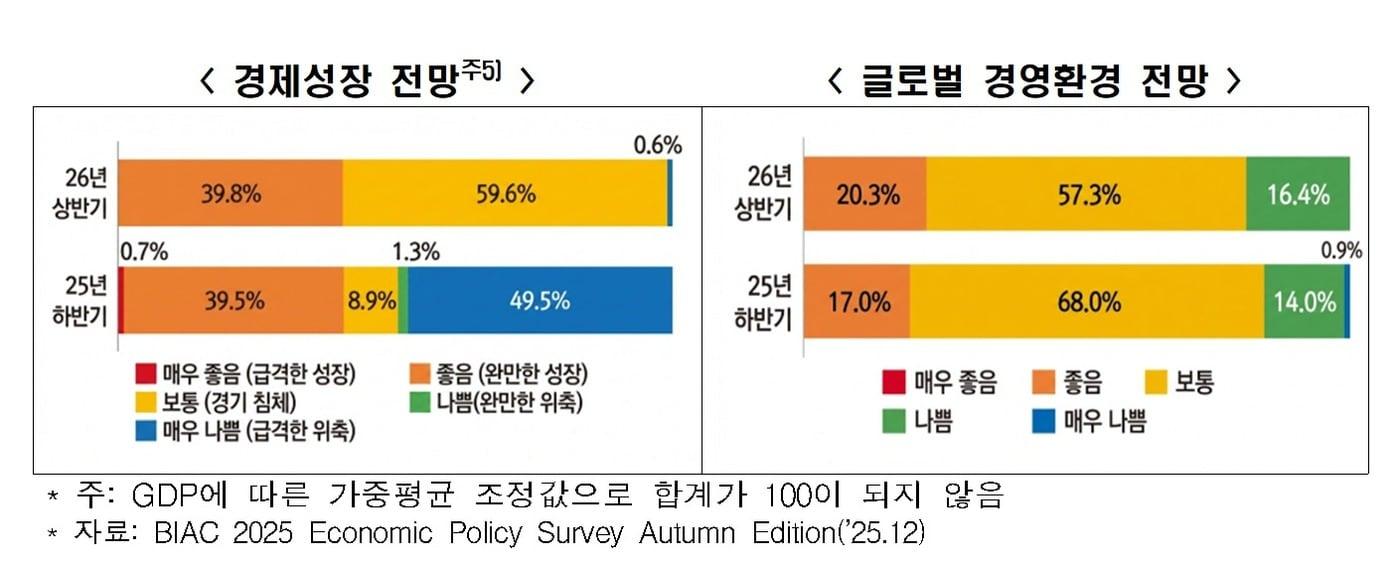 본문 이미지 - OECD 경제산업자문위원회(BIAC) '2025 경제정책 조사' 보고서(한국경제인협회 제공)