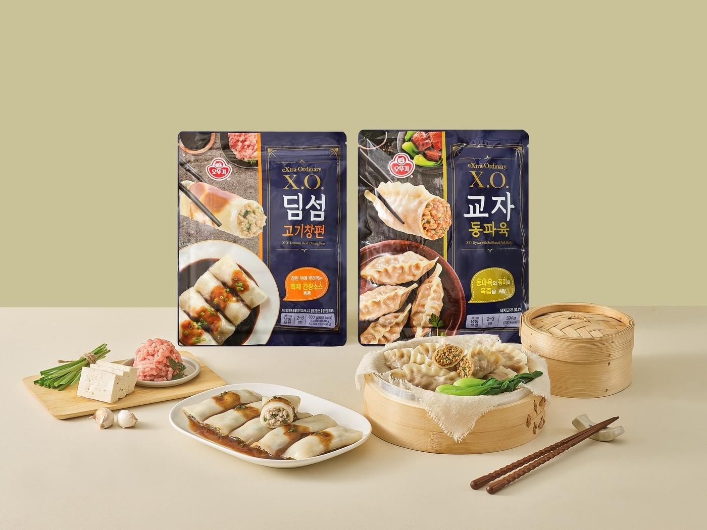 본문 이미지 - 오뚜기 X.O. 딤섬 고기창펀과 교자 동파육(오뚜기 제공)