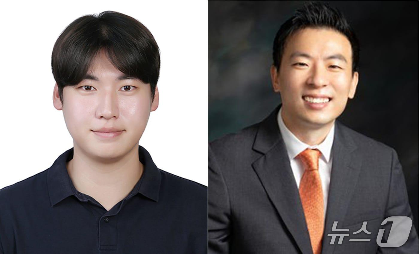 본문 이미지 - 포스텍 전자전기공학과 통합과정 이동섭(오른쪽) 씨가 국내에서 최초로 국제전기전자공학회 전피 분과 IEEE가 수여하는 2025 IEEE AP-S(IEEE AP-S Fellowship Program)프로그램 수상자로 선정됐다. 오른쪽은 홍원빈 지도교수.(포스텍 제공, 재판매 및 DB금지) 2026.1.21/뉴스1