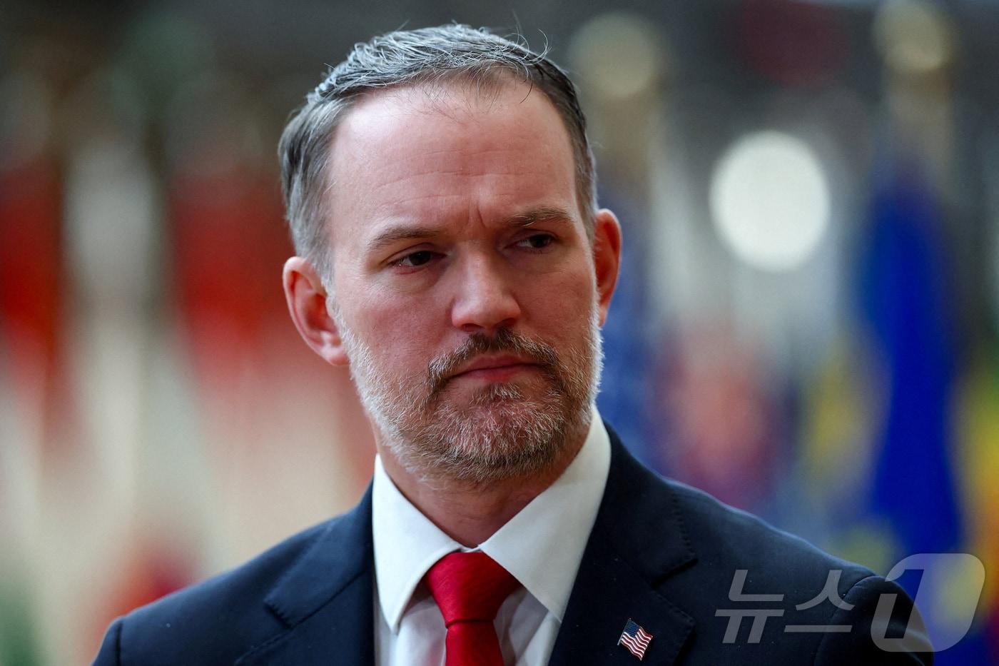 본문 이미지 - 미국 무역대표부(USTR) 대표 제이미슨 그리어가 2025년 11월 24일 벨기에 브뤼셀에서 열린 유럽연합(EU) 통상 담당 장관들과의 업무 오찬에 참석하고 있다.2025.11.24.<자료사진>ⓒ 로이터=뉴스1