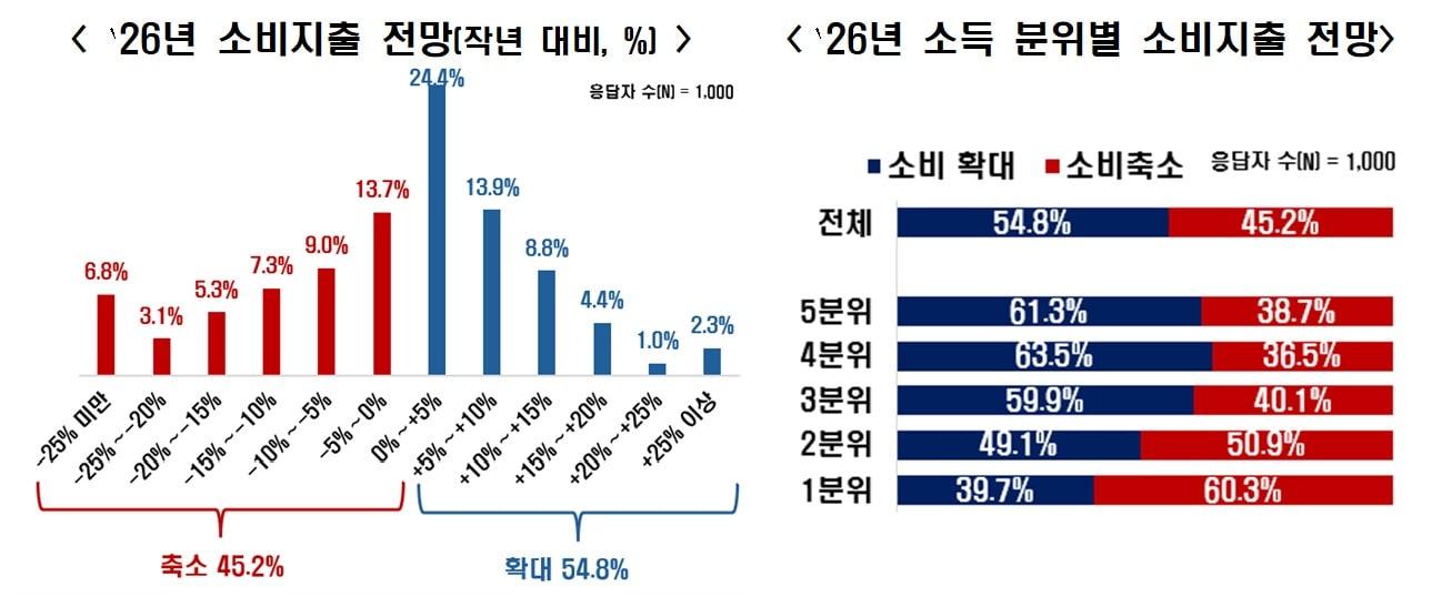 본문 이미지 - 한국경제인협회 '2026년 국민 소비지출계획 조사'(한경협 제공)