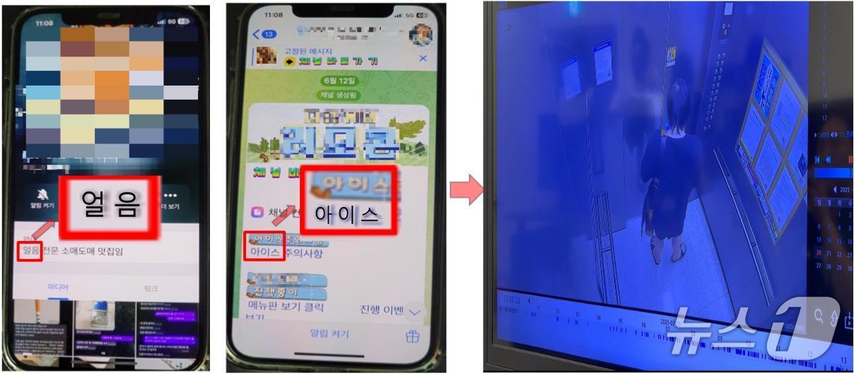 본문 이미지 - 온라인 이용한 마약류 유통 장면.(강원경찰청 제공. 재판매 및 DB금지)/뉴스1
