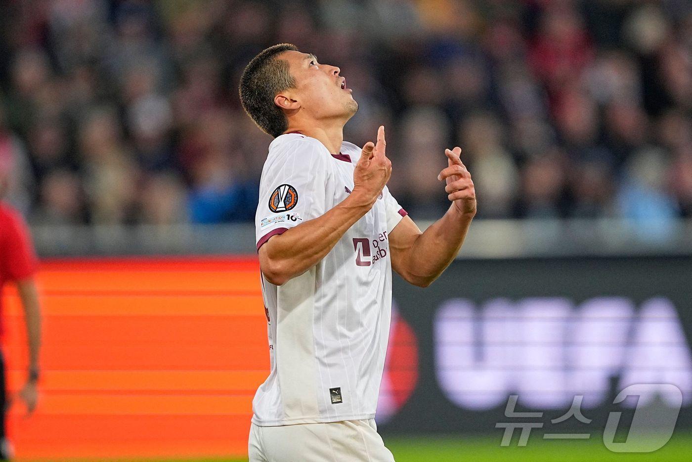 본문 이미지 - 미트윌란 공격수 조규성. ⓒ AFP=뉴스1