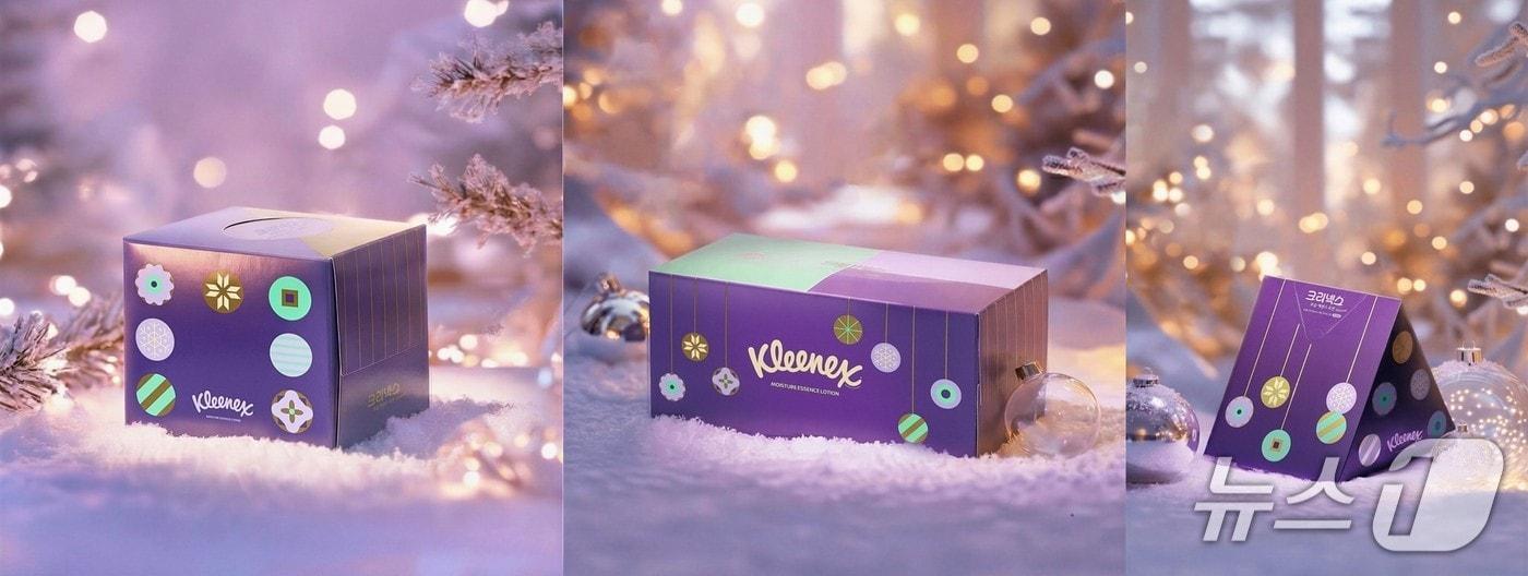 본문 이미지 - 유한킴벌리가 삼각 티슈 디자인의 윈터 에디션을 출시했다 (유한킴벌리 제공)