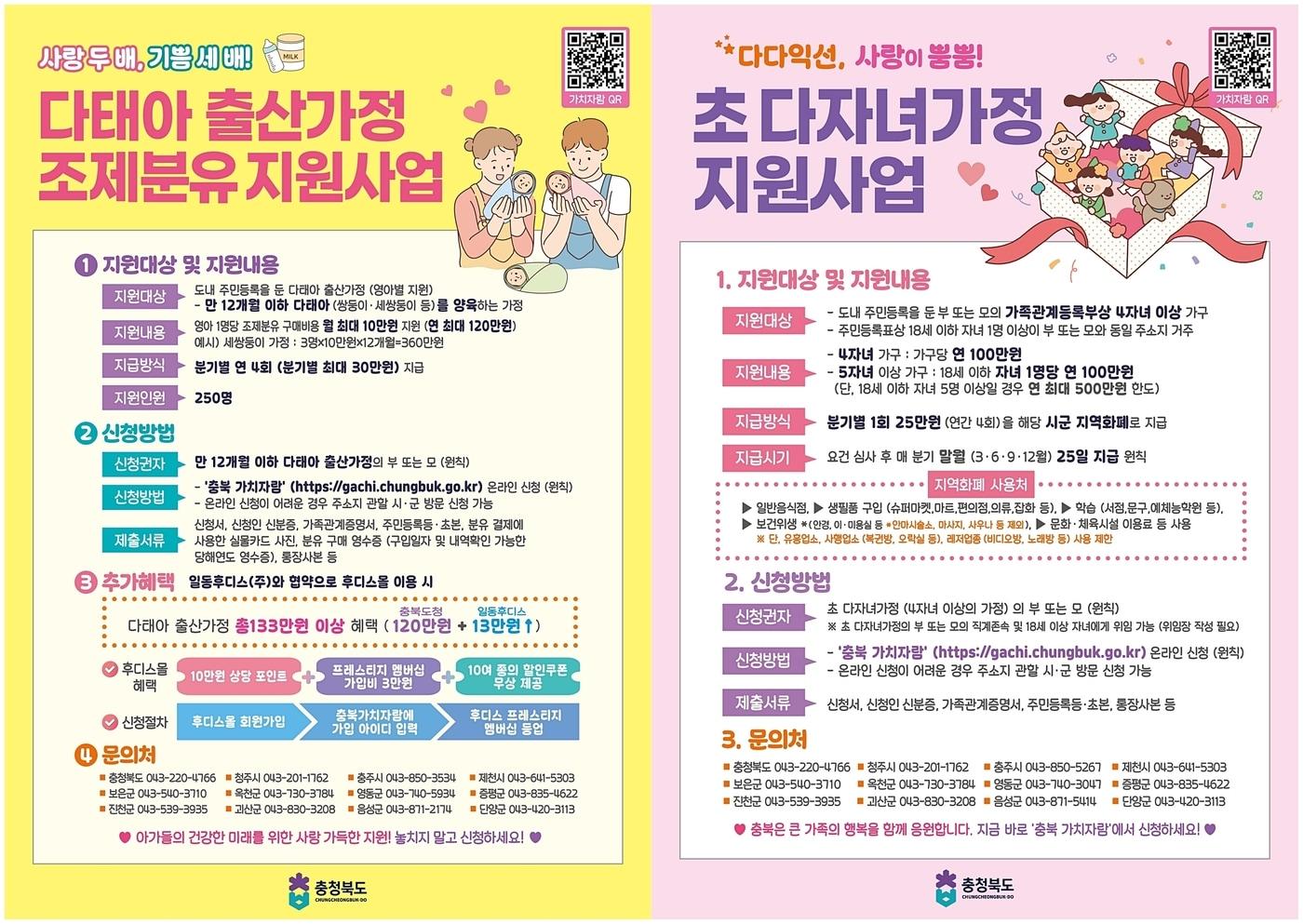 본문 이미지 - 충북 진천군은 출산과 양육 부담을 완화하고 아이 낳고 기르기 좋은 환경을 조성하기 위해 '초(超) 다자녀가정 지원사업'과 '다태아 출산가정 조제분유 지원사업'을 시행한다.(진천군 제공)/뉴스1