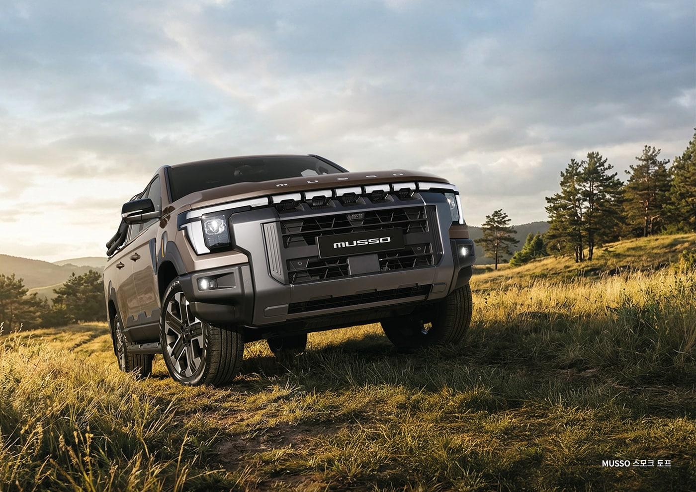 본문 이미지 - KG모빌리티(KGM)가 출시한 5세대 준대형 픽업 '무쏘'(MUSSO)의 모습(자료사진. KGM 제공).