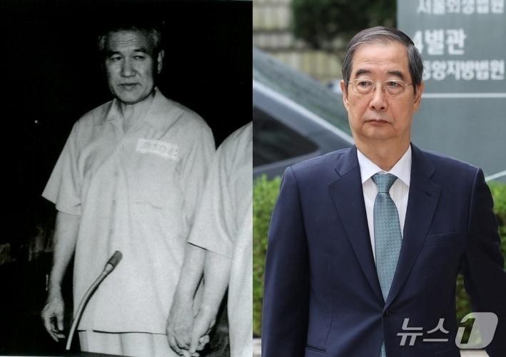 본문 이미지 - 노태우 전 대통령(왼쪽)과 한덕수 전 국무총리.