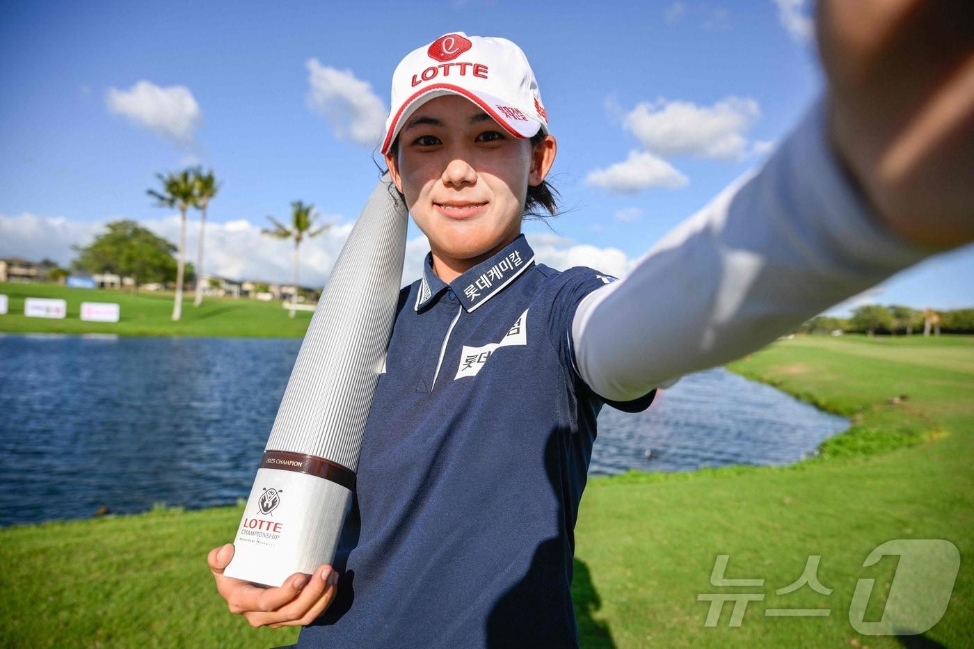 본문 이미지 - 지난해 롯데 챔피언십 우승으로 LPGA투어에 진출한 황유민. ⓒ AFP=뉴스1