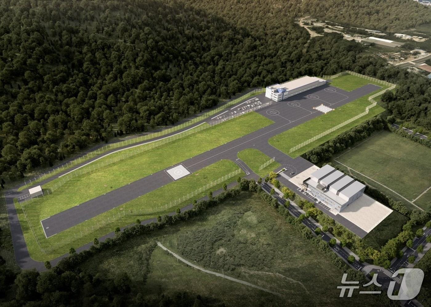 본문 이미지 - 진주시 미래항공기체 실증센터 조감도(진주시 제공. 재판매 및 DB금지).