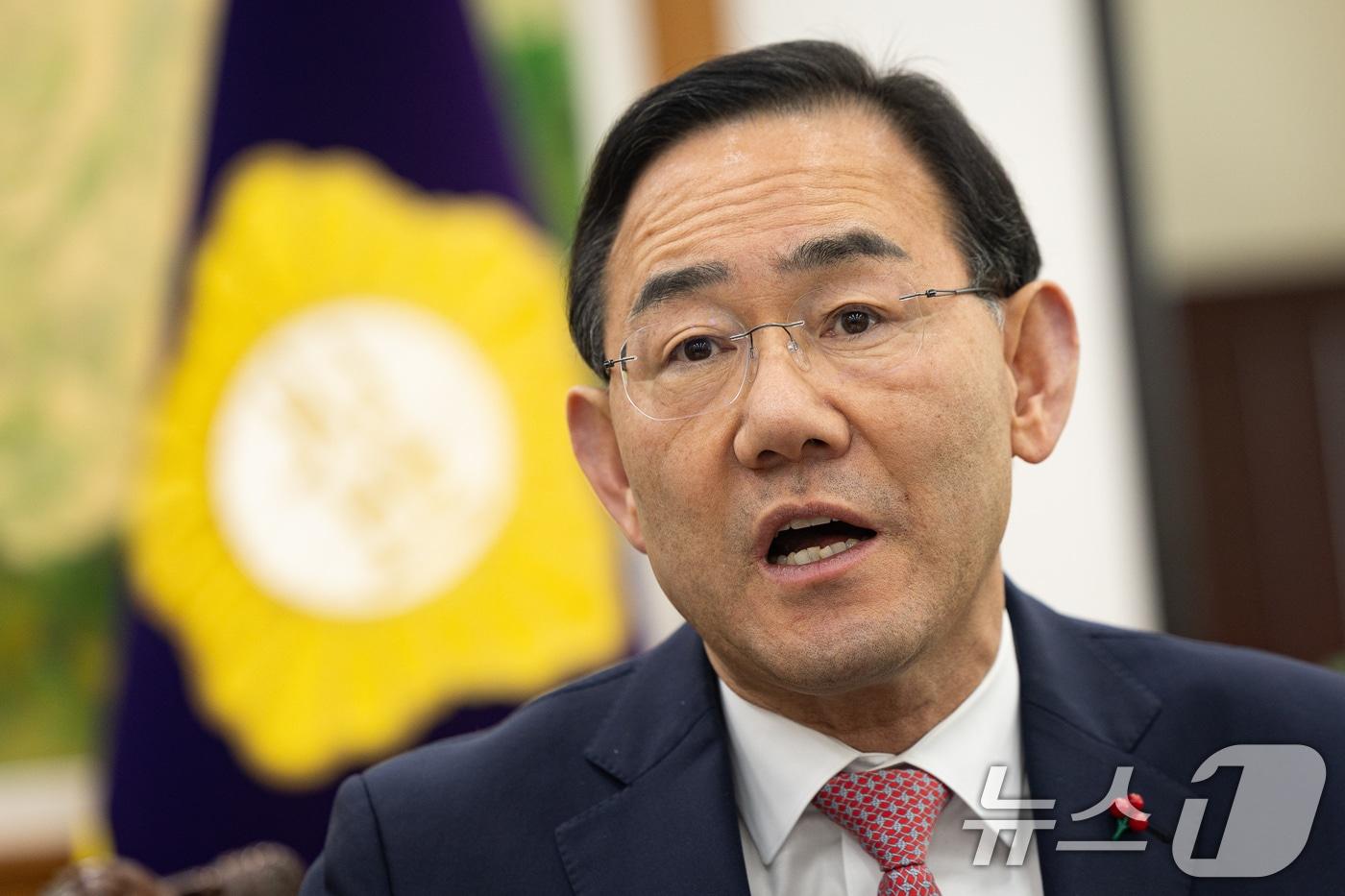 본문 이미지 - 주호영 국회부의장이 27일 서울 여의도 국회에서 대구시장 출마 기자간담회를 하고 있다. 2026.1.27/뉴스1 ⓒ News1 유승관 기자