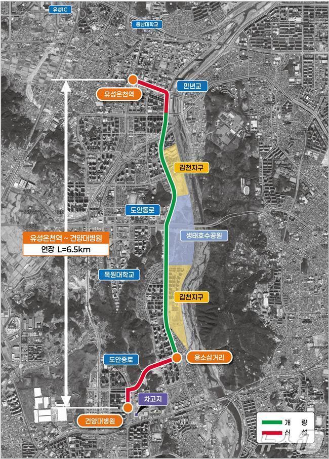 본문 이미지 - 3칸 굴절버스 운행 노선도 (시 제공) / 뉴스1
