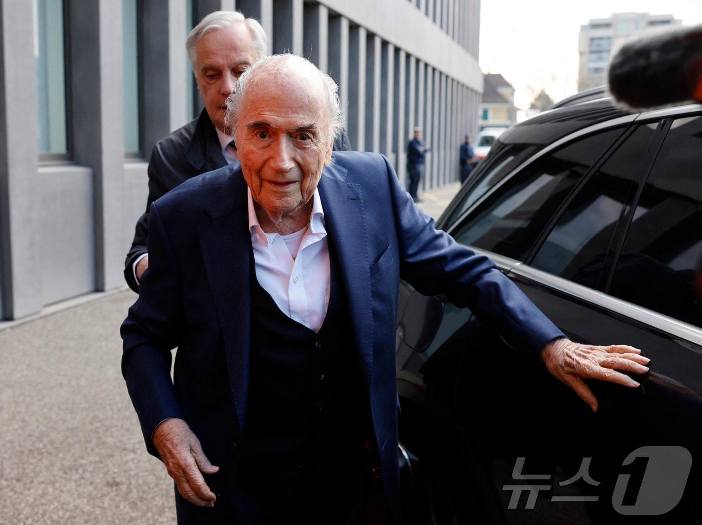 본문 이미지 - 제프 블라터 전 피파(FIFA) 회장. 2025.03.25. ⓒ 로이터=뉴스1 ⓒ News1 윤다정 기자