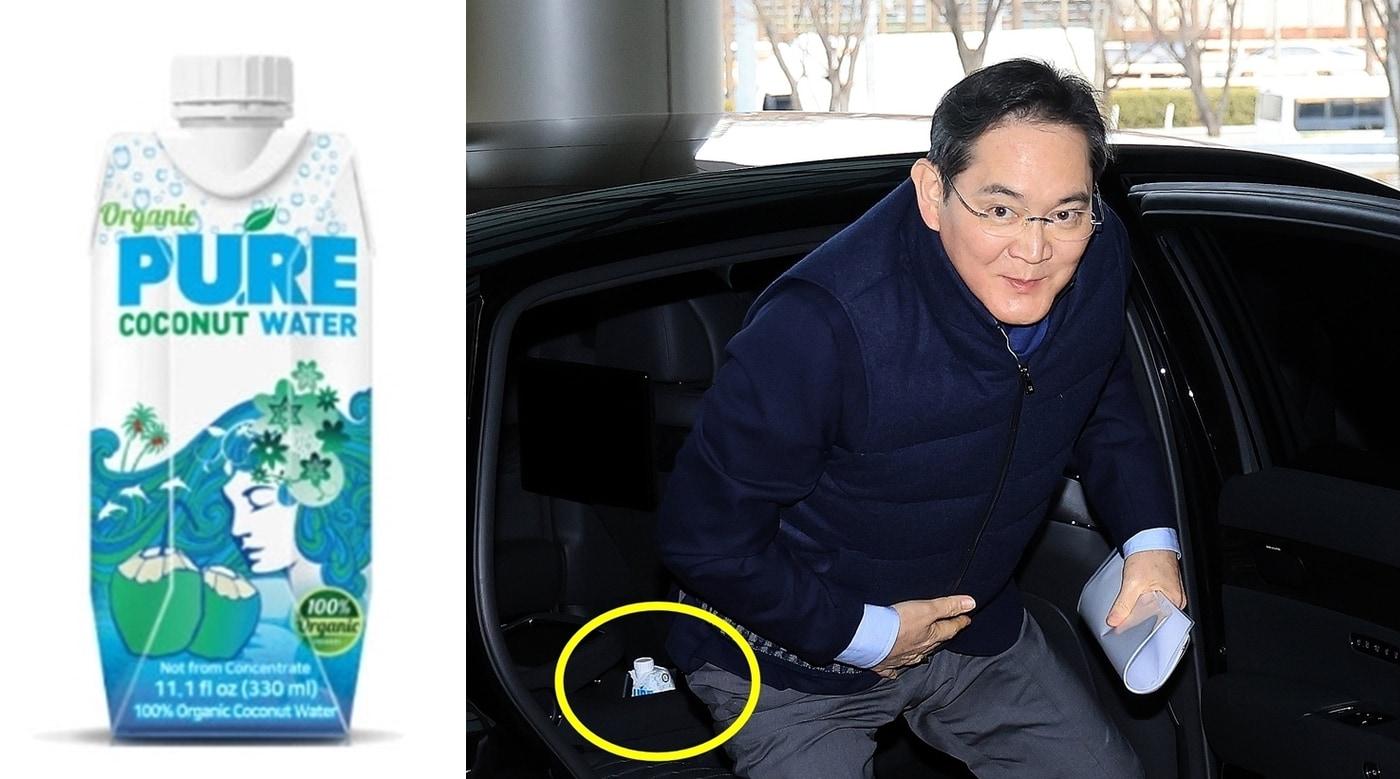 본문 이미지 - 삼성 이재용 회장의 차안에서 포착된 미네랄 워터