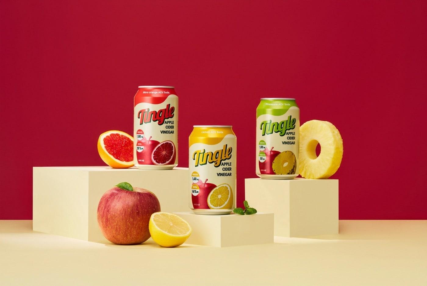 본문 이미지 - 과즙 탄산음료 '팅글' 350mL 캔 3종 출시.(일화 제공)