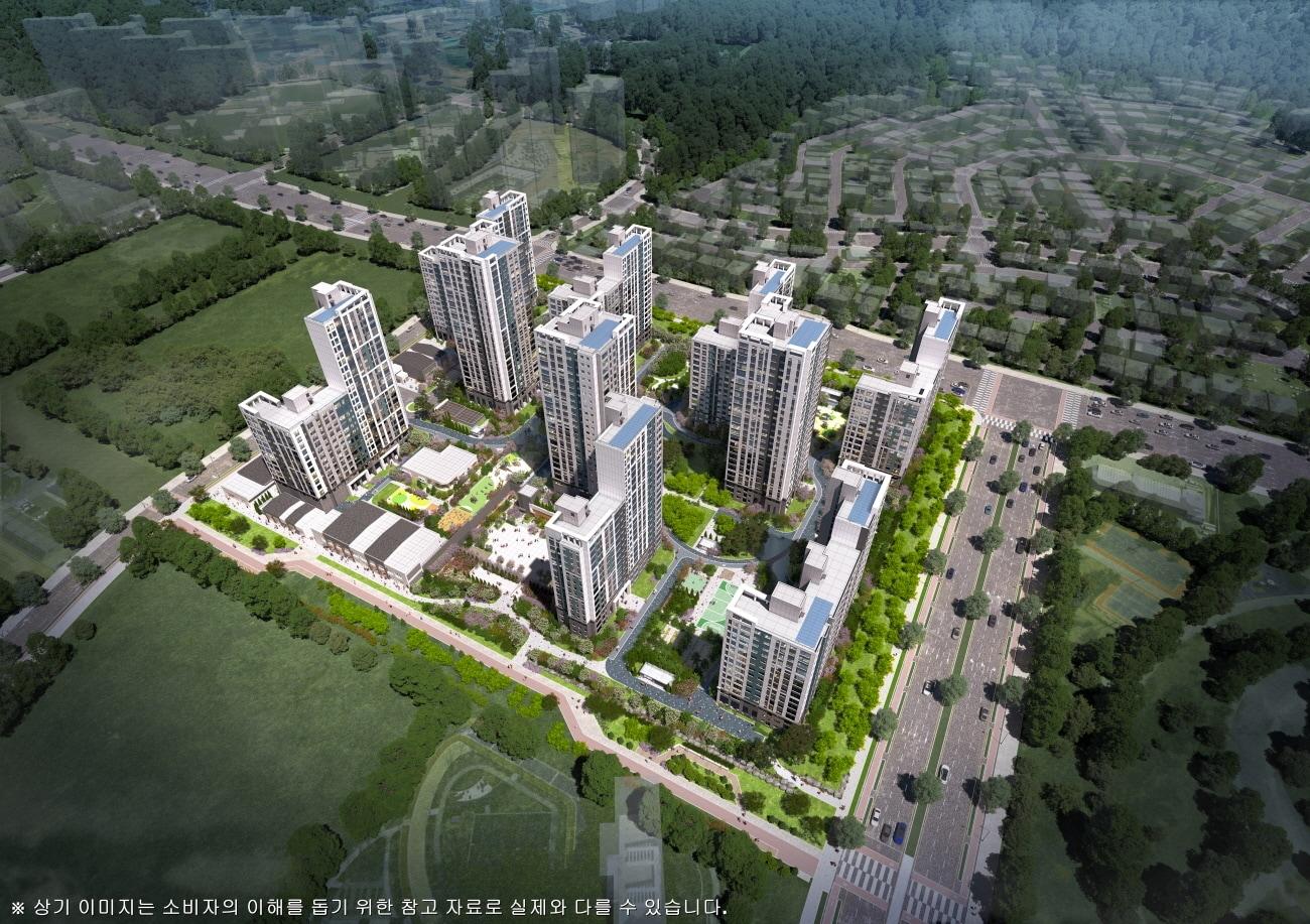 본문 이미지 - 대우건설 운서역 푸르지오 더 스카이 2차 조감도.(대우건설 제공)뉴스1ⓒ news1