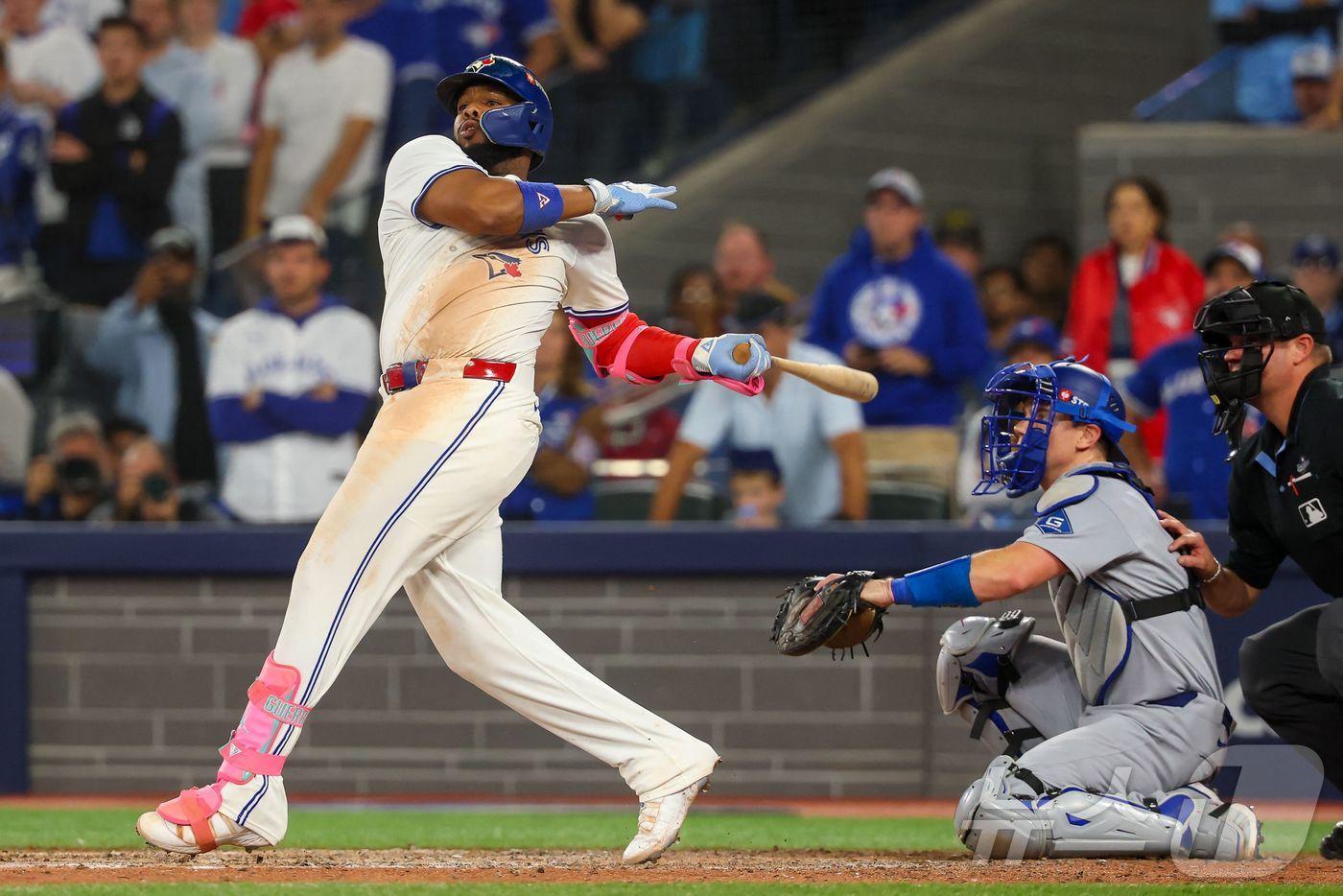 본문 이미지 - 블라디미르 게레로 주니어가 도미니카공화국 야구대표팀 일원으로 2026 월드베이스볼클래식(WBC)에 출전한다. ⓒ AFP=뉴스1