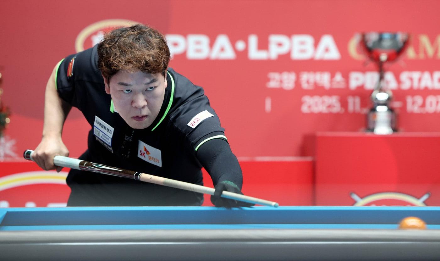 본문 이미지 - 강동궁이  9차 투어 웰컴저축은행 PBA-LPBA 챔피언십 64강에 진출했다.(PBA 제공)