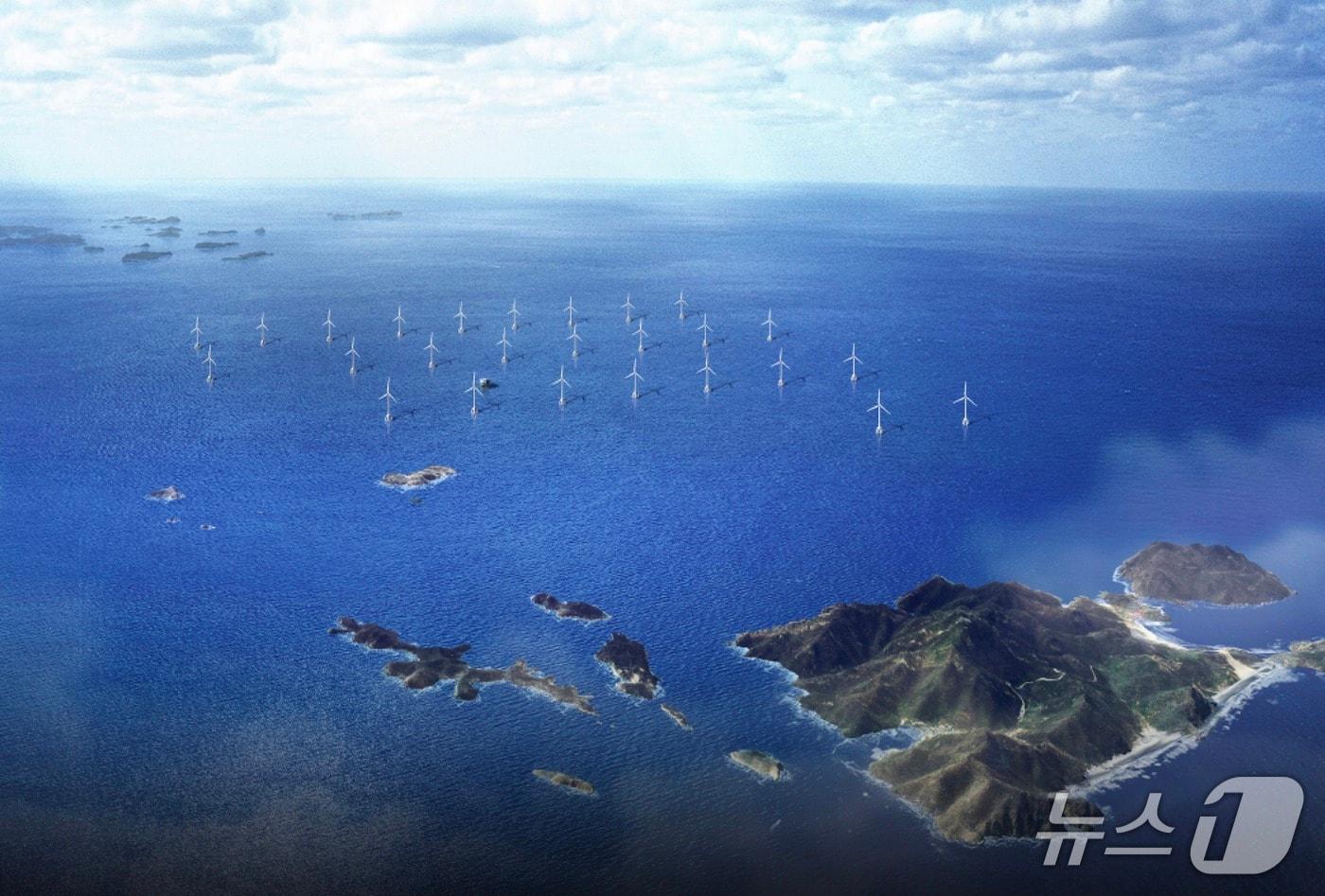 본문 이미지 - 신안우이 해상풍력 발전사업 조감도 (기후에너지환경부 제공) ⓒ 뉴스1