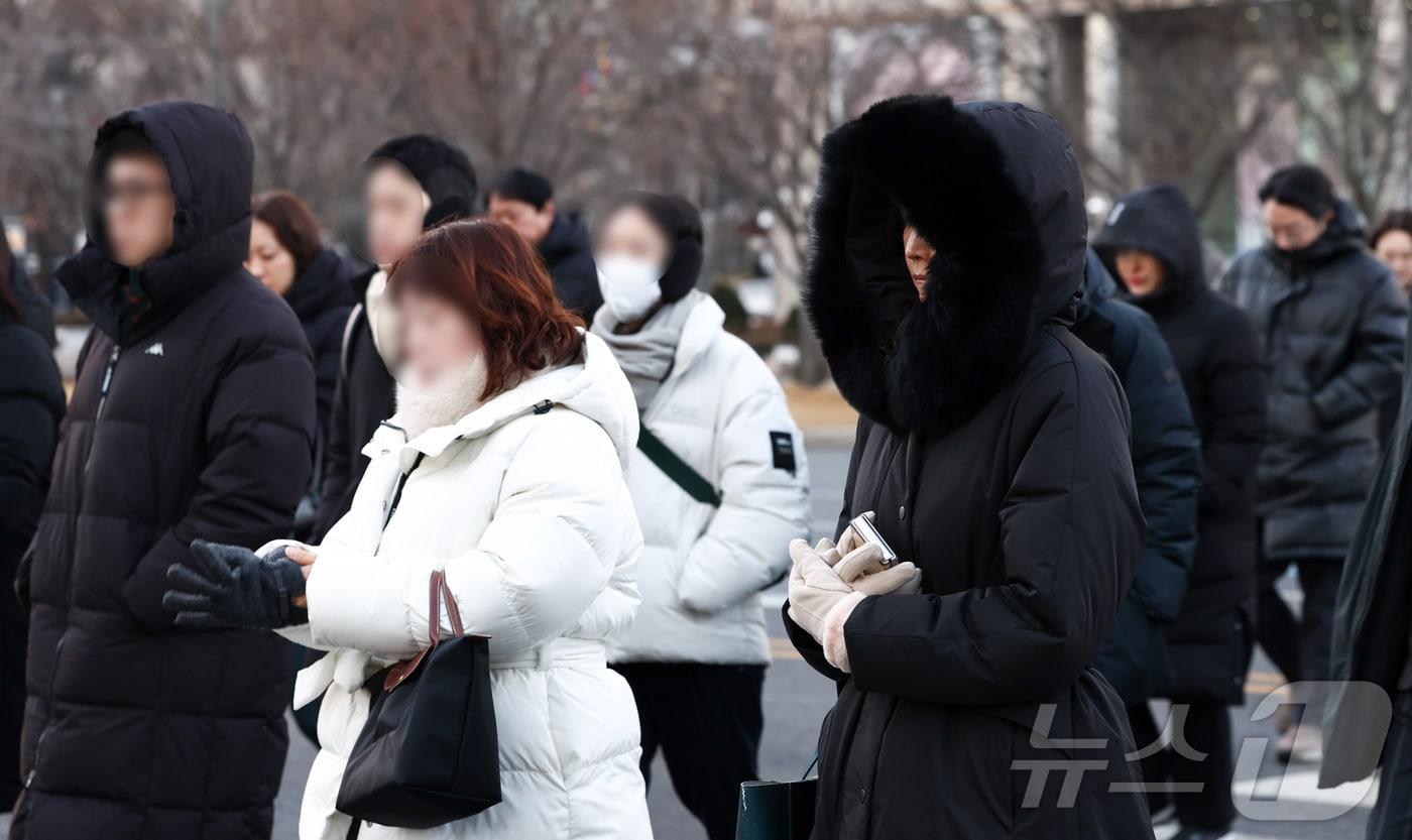본문 이미지 - 강추위에 두꺼운 옷 입은 시민들.(뉴스1 DB)