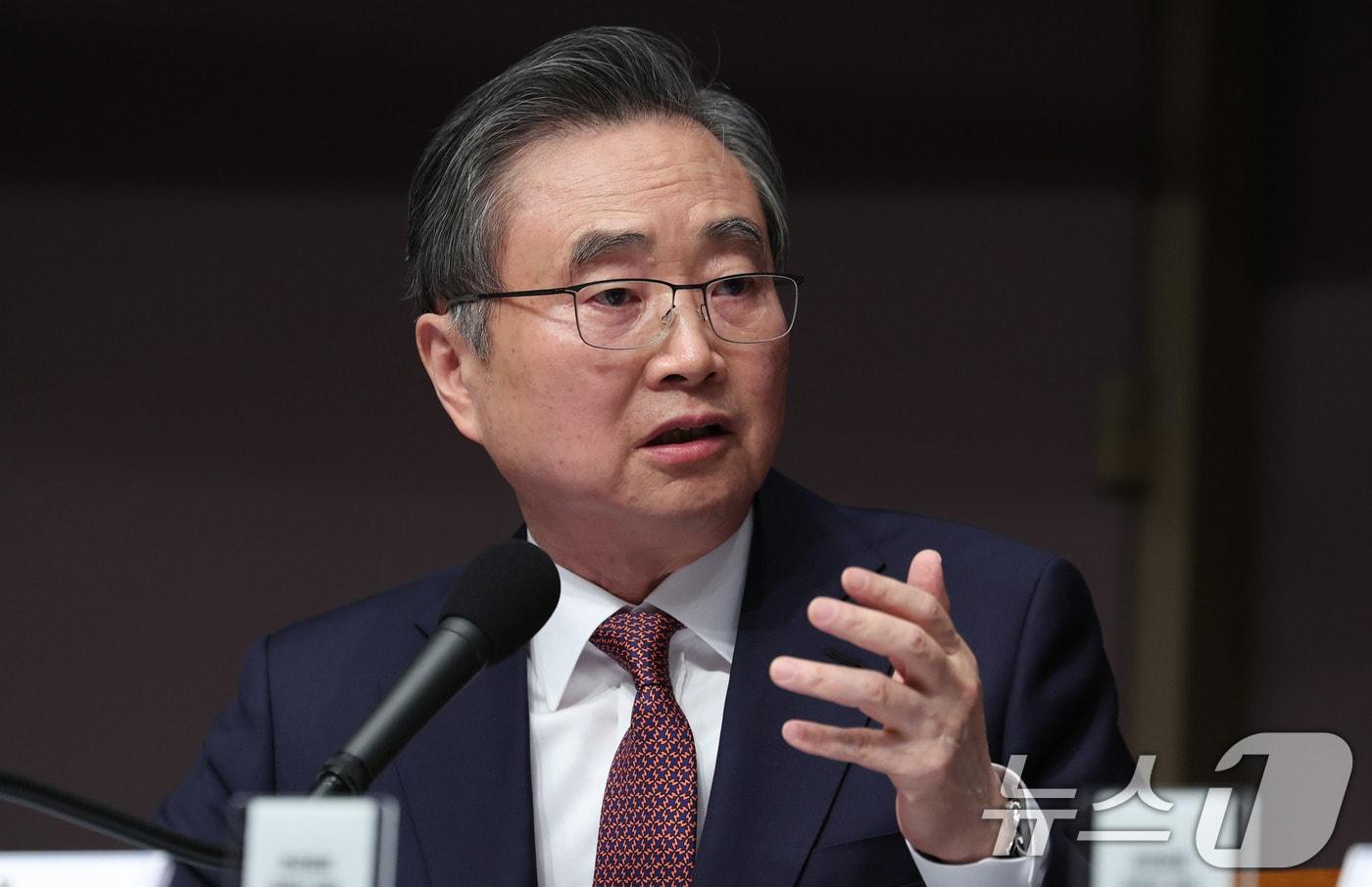 본문 이미지 - 조현 외교부 장관이 29일 오전 서울 중구 프레스센터에서 열린 외교장관 초청 관훈클럽 토론회에서 질문에 답하고 있다. 2026.1.29/뉴스1 ⓒ News1 박지혜 기자