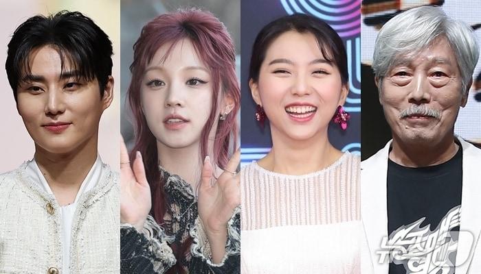 본문 이미지 - 데이식스 영케이, 아이들 우기, 스텔라장, 배철수(왼쪽부터) ⓒ 뉴스1 DB