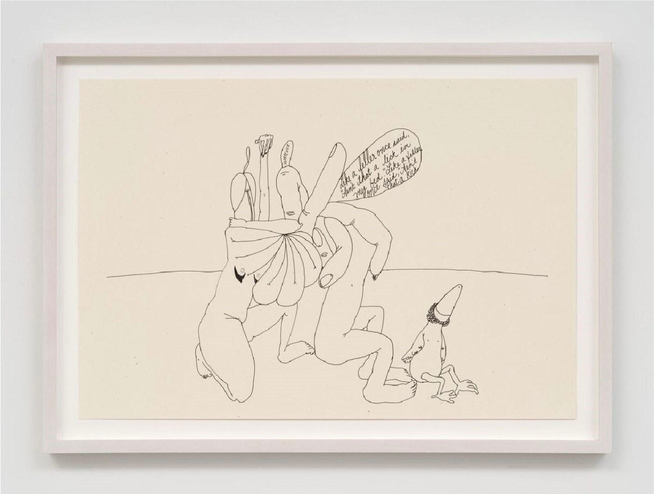 본문 이미지 - Christina Quarles, Whatever, 2020, Ink on paper, 33 x 48.3 cm (아뜰리에 아키 제공)