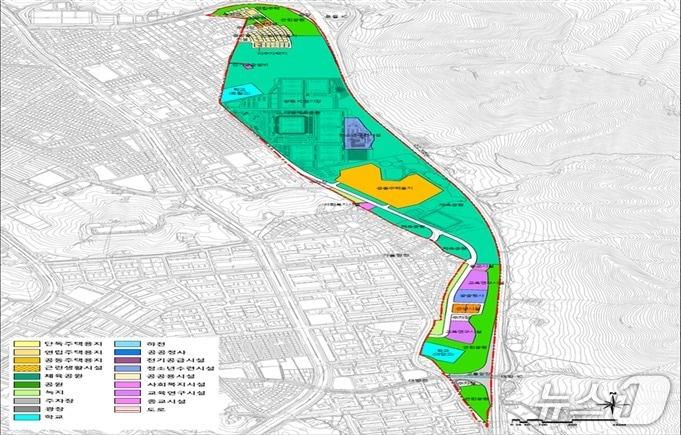 본문 이미지 - 창원 사파지구 도시개발사업 토지이용 계획도(창원시 제공. 재판매 및 DB금지)