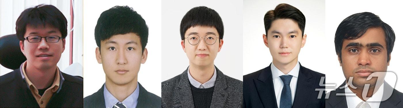 본문 이미지 - 포스텍 전자전기공학과 김병섭 교수(왼쪽부터), 정순규 통합과정, 최원준, 최준용 박사과정, 어닉 버스와스 씨  삼성전자 연구원 순. (포스텍 제공, 재판매 및 DB금지) 2026.1.29/뉴스1  