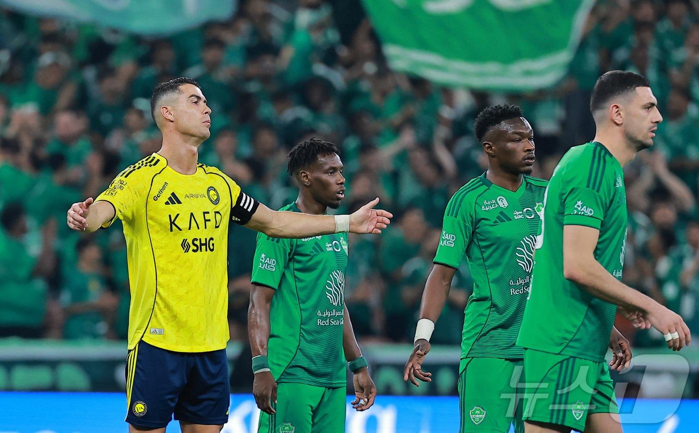 크리스티아누 호날두가 속한 알나스르가 올 시즌 첫 패배를 당했다. ⓒ 로이터=뉴스1