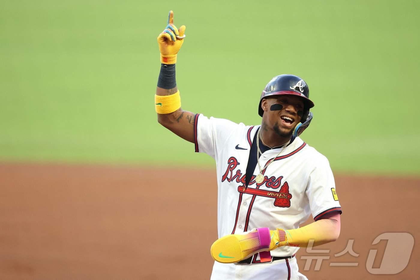 본문 이미지 - 로날드 아쿠냐 주니어가 베네수엘라 야구대표팀의 일원으로 2026 WBC에 출전한다. ⓒ AFP=뉴스1