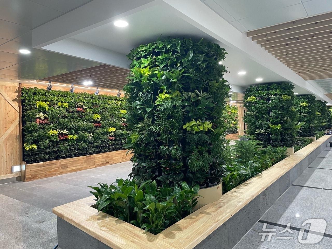 본문 이미지 - 보라매 지하보도 실내정원 (시 제공) / 뉴스1