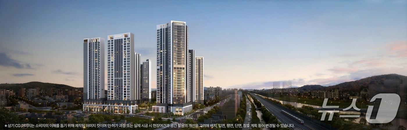 본문 이미지 -  안양역 센트럴 아이파크 수자인 조감도 (HDC현대산업개발 제공) 뉴스1 ⓒ News1 