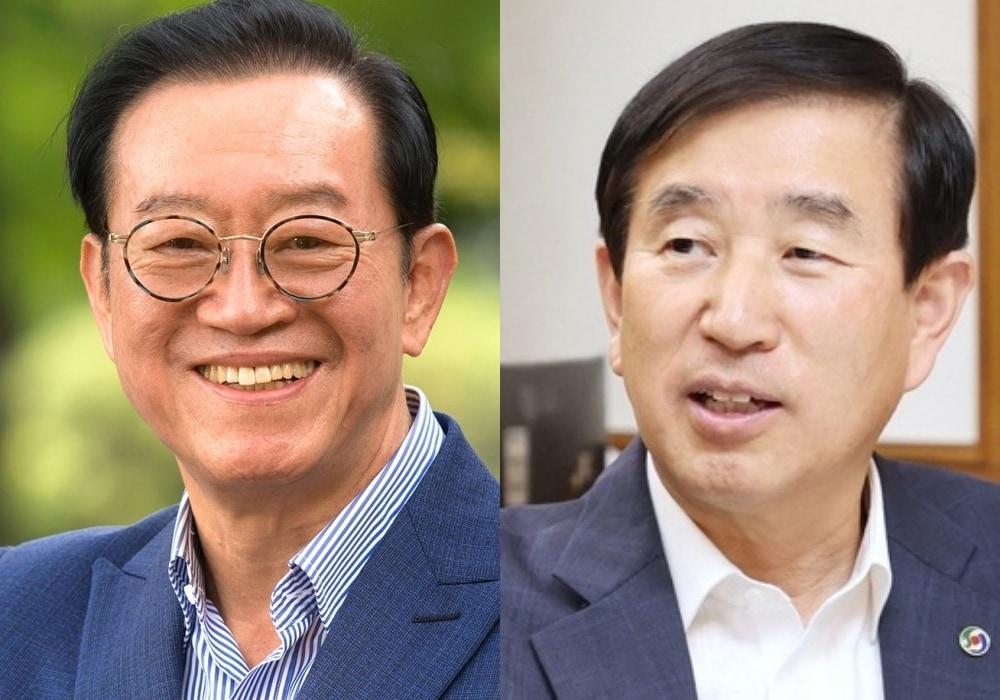 본문 이미지 -  왼쪽부터 이종배 의원, 조길형 시장/뉴스1