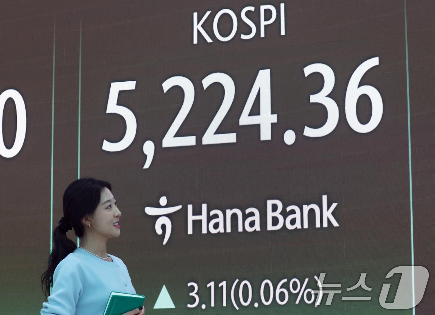 본문 이미지 - 서울 중구 하나은행 딜링룸에 증시 종가가 나타나고 있다. /뉴스1 ⓒ News1