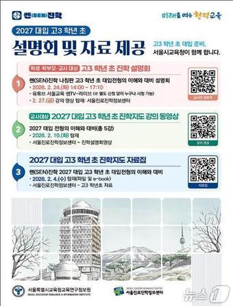 본문 이미지 - 서울시교육청 2027 대입 고3 학년 초 진학 설명회.(서울시교육청 제공)