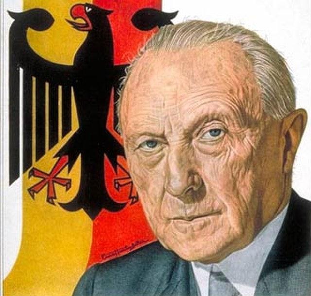 본문 이미지 - 콘라트 아데나워 (출처: Ernest Hamlin Baker, 1953, Public domain, via Wikimedia Commons)