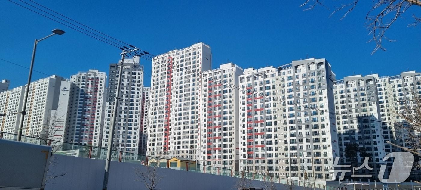 충북 진천 교성지구 풍림아이원 아파트.(진천군 제공, 재판매 및 DB금지)/뉴스1